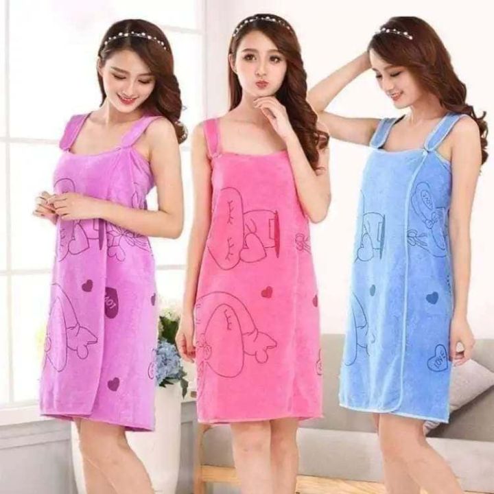 Bath dress Bath Gown bath towel Home Nightwear Microfiber Women Bathrobe