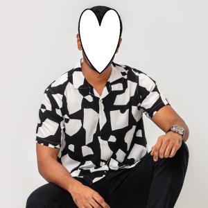 White Printed Half Sleeve Hawaiian Shirt